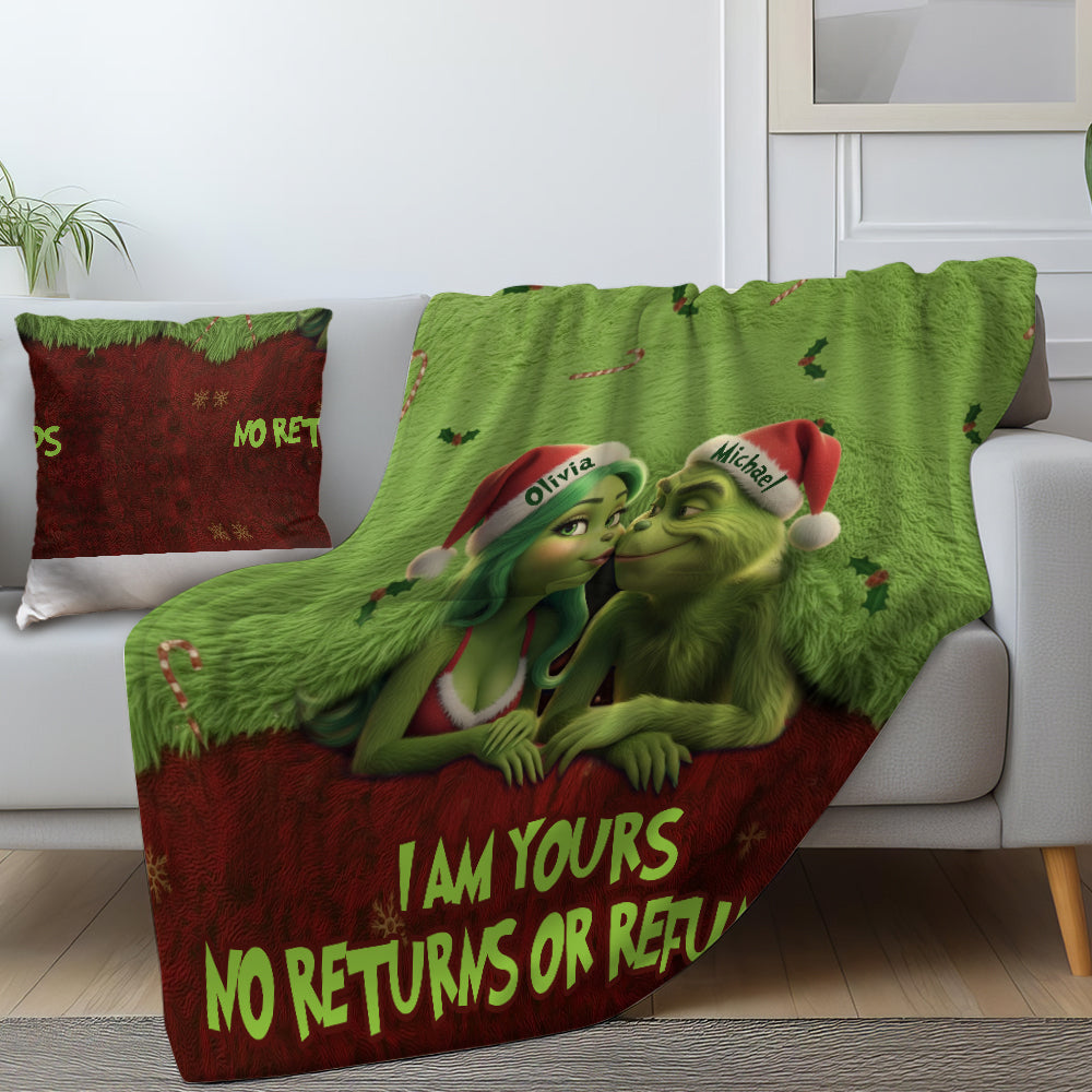 I Am Yours - Personalized Stole Christmas Blanket & Throw Pillow Set