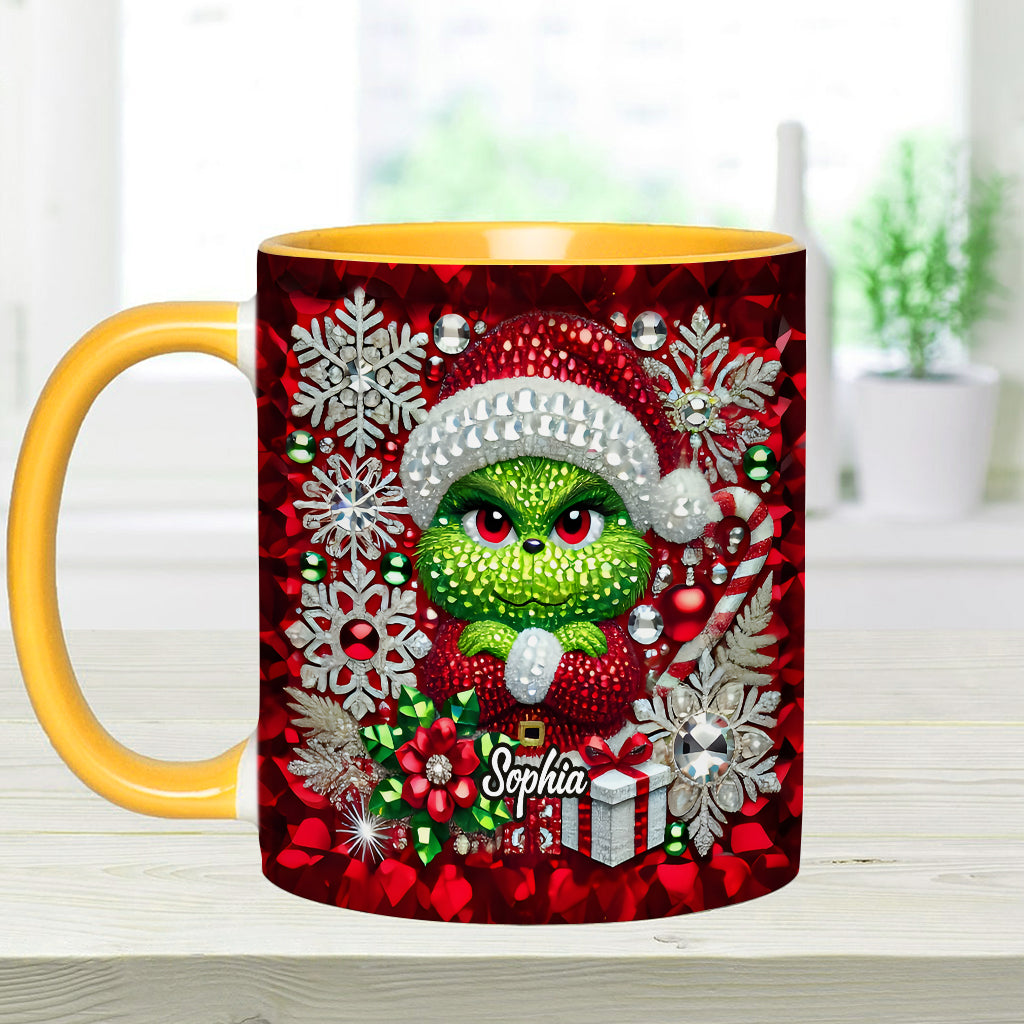 Joyeux Grinchmas - Mug personnalisé avec étole de Noël