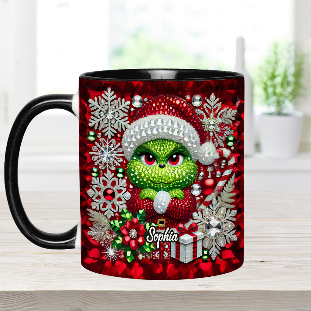 Joyeux Grinchmas - Mug personnalisé avec étole de Noël
