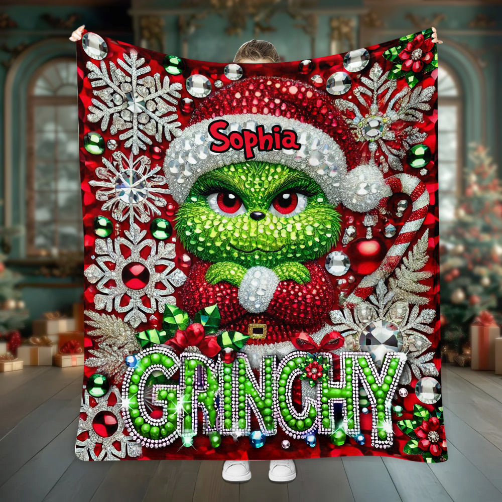 Merry Grinchmas - Personalized Stole Christmas Blanket