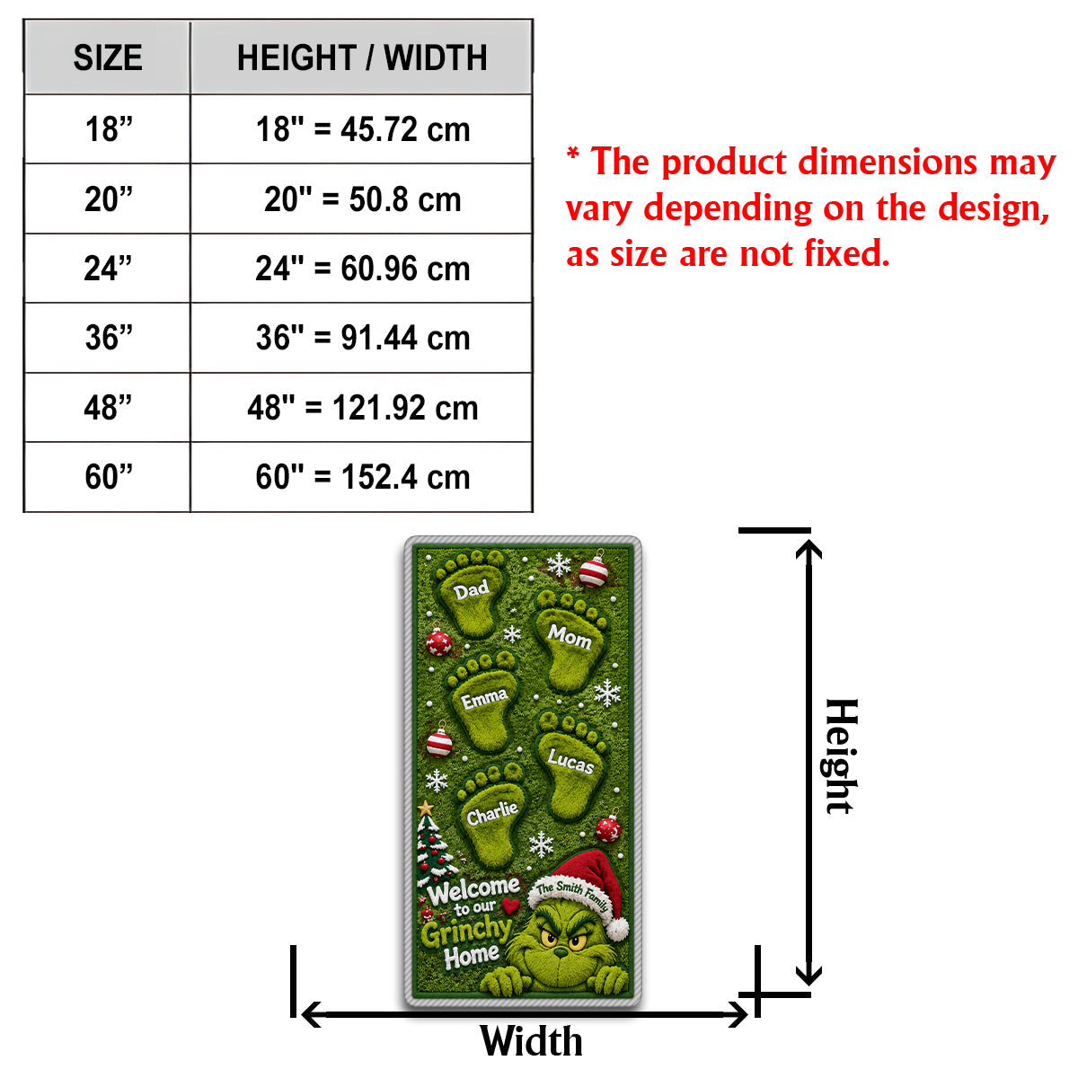 Welcome To Our Grinchy Family - Personalized Stole Christmas Non-Slip Tufted Rug