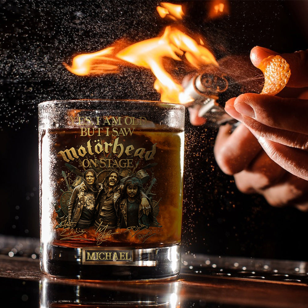 Motorhead on Stage - Personalized Motorhead Whiskey Glass