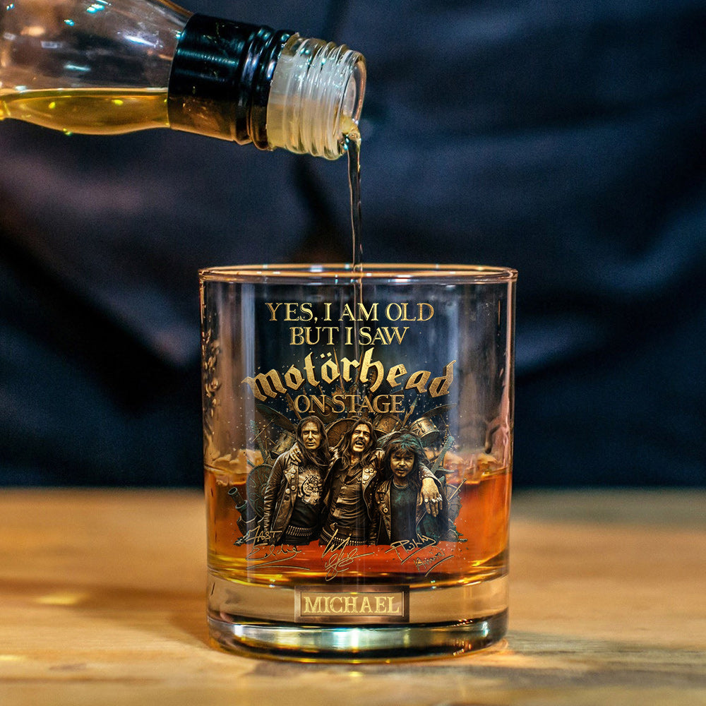 Motorhead on Stage - Personalized Motorhead Whiskey Glass