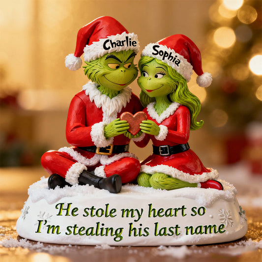 He Steal My Heart - Personalized Stole Christmas Custom Shaped Acrylic Plaque (Test)