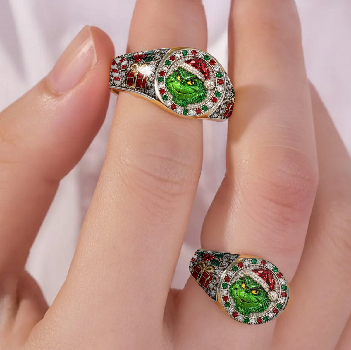 Merry Grinchmas - Personalized Stole Christmas Signet Ring