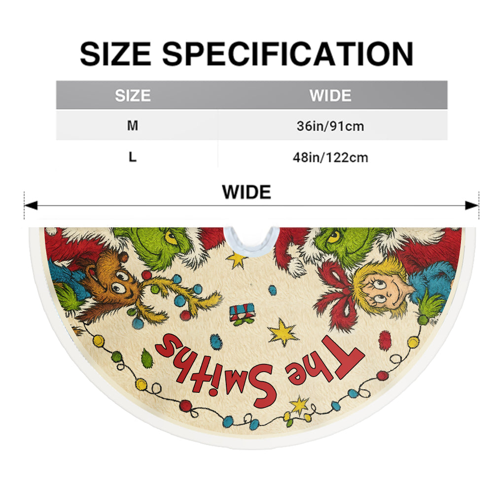 Merry Grinchmas - Personalized Stole Christmas Tree Skirt