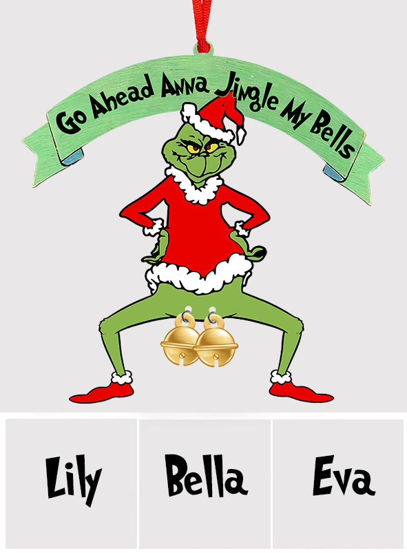 Jingle My Bells - Ornement de Noël personnalisé en forme d'étole avec breloque