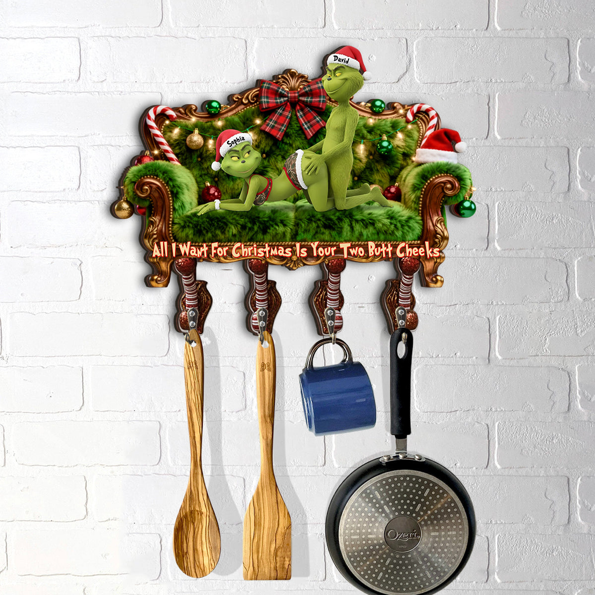 I Love You - Personalized Stole Christmas Custom Shaped Hanging Rack