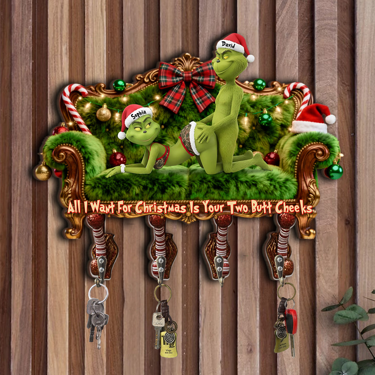 I Love You - Personalized Stole Christmas Custom Shaped Hanging Rack