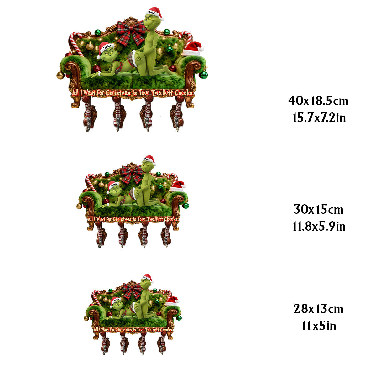 I Love You - Personalized Stole Christmas Custom Shaped Hanging Rack