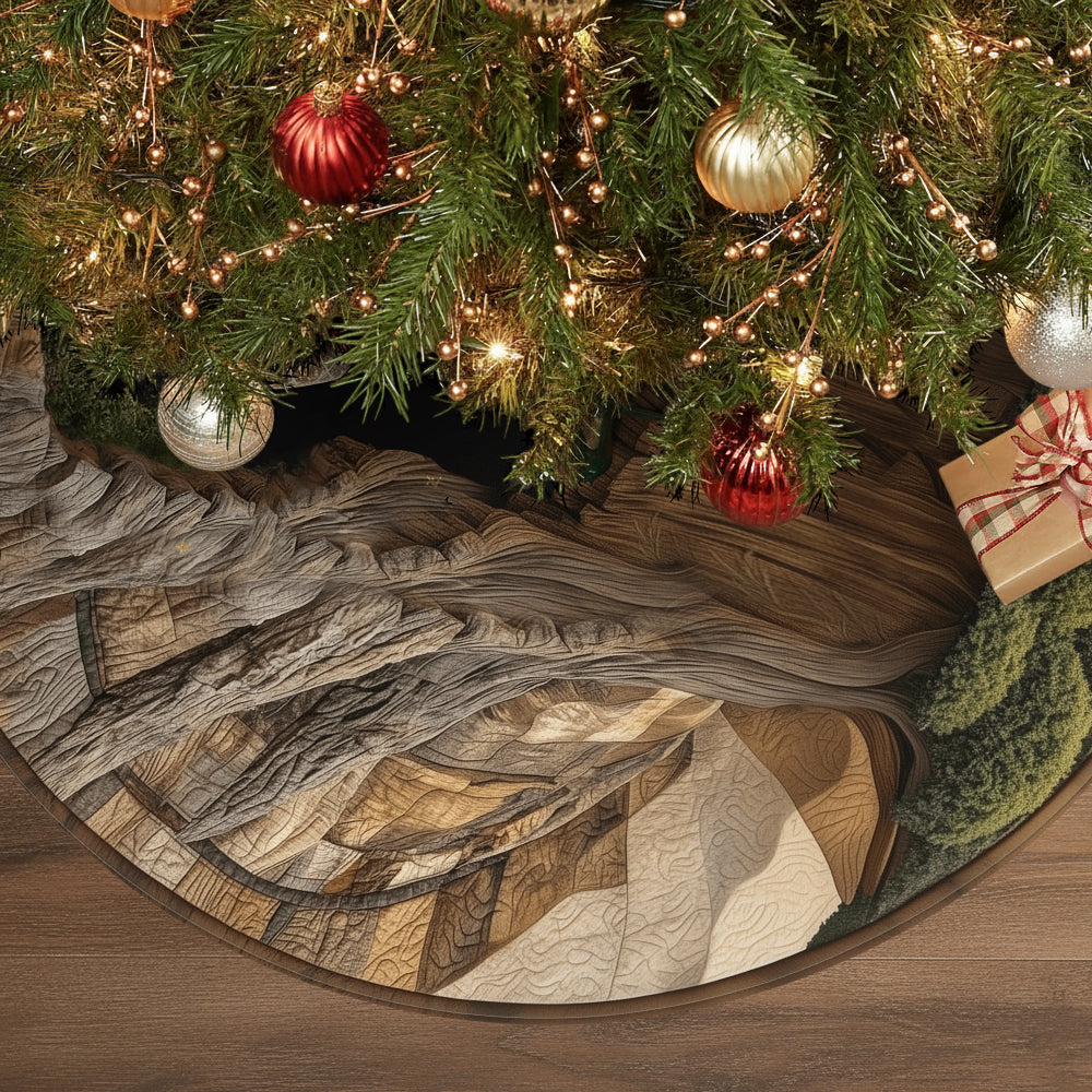 Jingle Bell & Shotgun Shells - Personalized Stole Christmas Shaped Tree Skirt