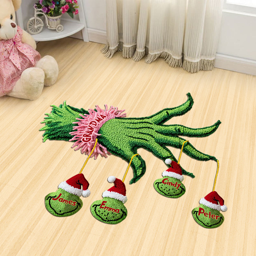 Family Christmas - Personalized Stole Christmas Shaped Doormat/ Rug