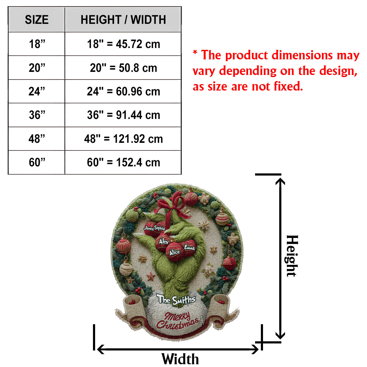 Merry Greenmas - Personalized Stole Christmas Non-Slip Tufted Rug