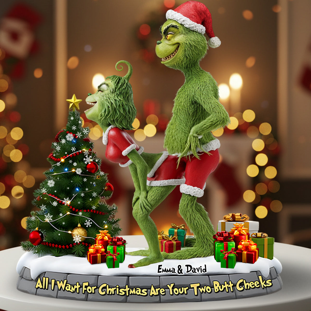 All I Want For Christmas - Personalized Stole Christmas Custom Shaped Acrylic Plaque