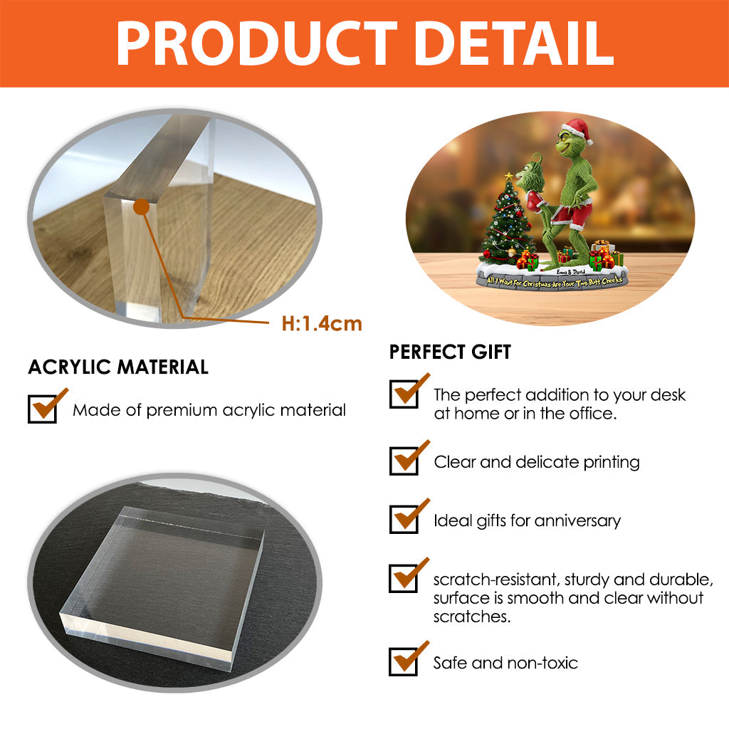 All I Want For Christmas - Personalized Stole Christmas Custom Shaped Acrylic Plaque