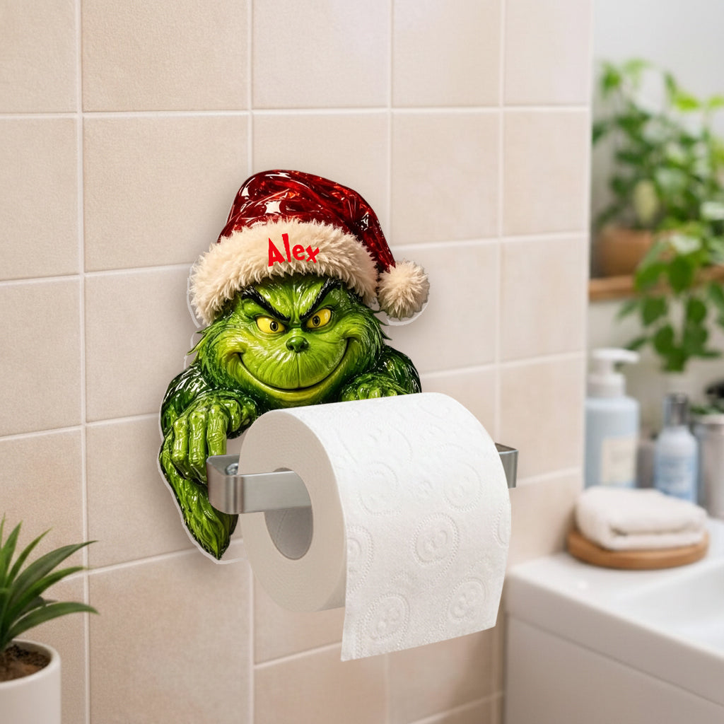 Ew. People. - Personalized Stole Christmas Toilet Paper Holder