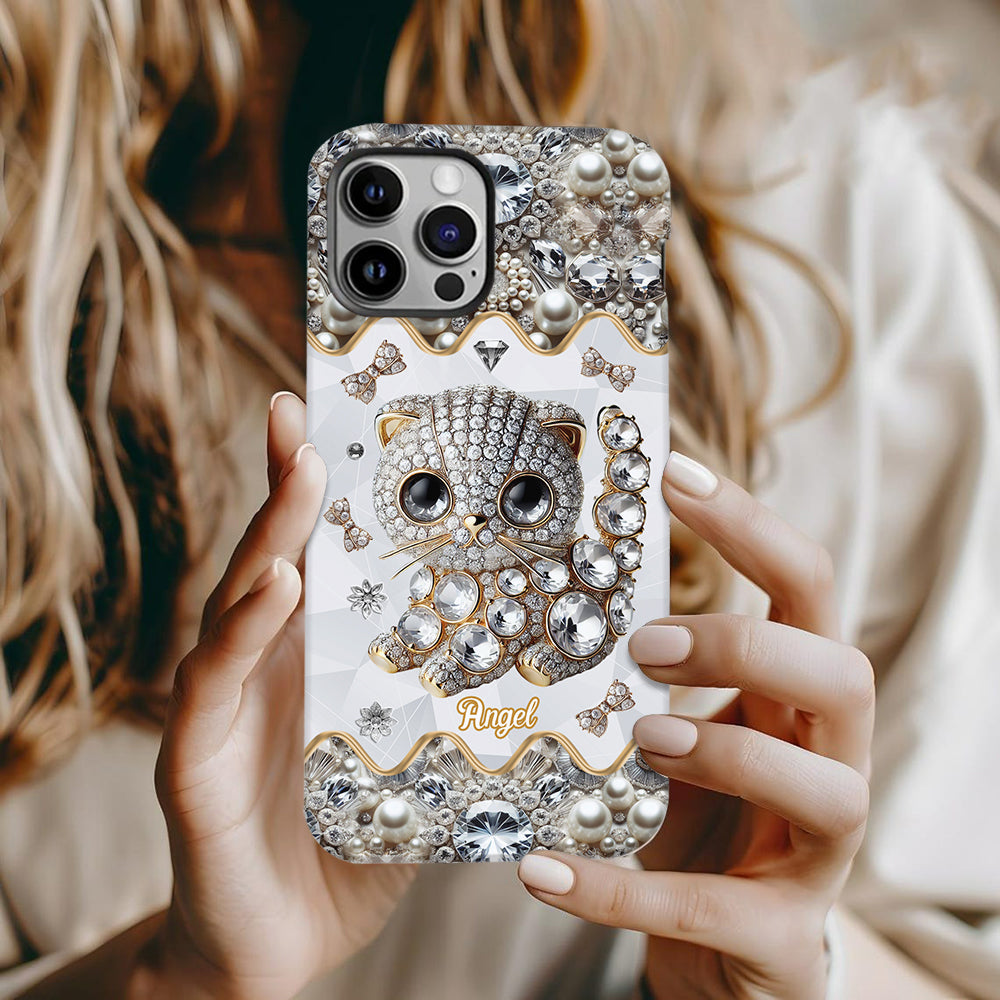 Coque de téléphone personnalisée avec motif chat Scottish Fold - J'adore le Scottish Fold