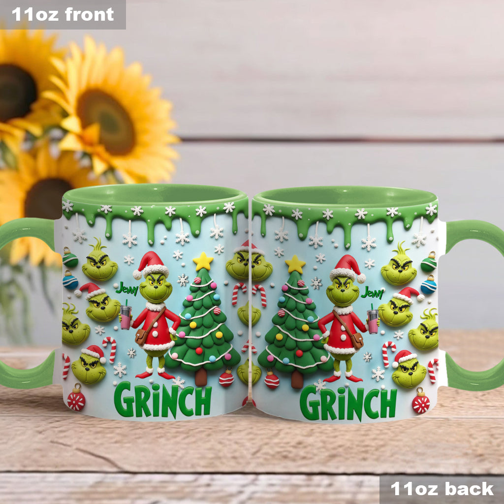 Merry Grinchmas - Personalized Stole Christmas Accent Mug