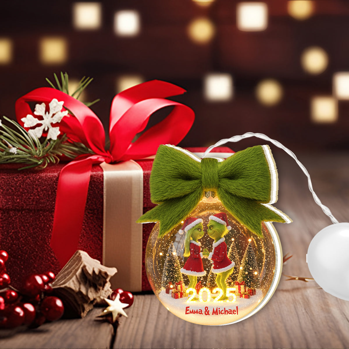 You & Me We Got This - Personalized Stole Christmas LED Light Ornament