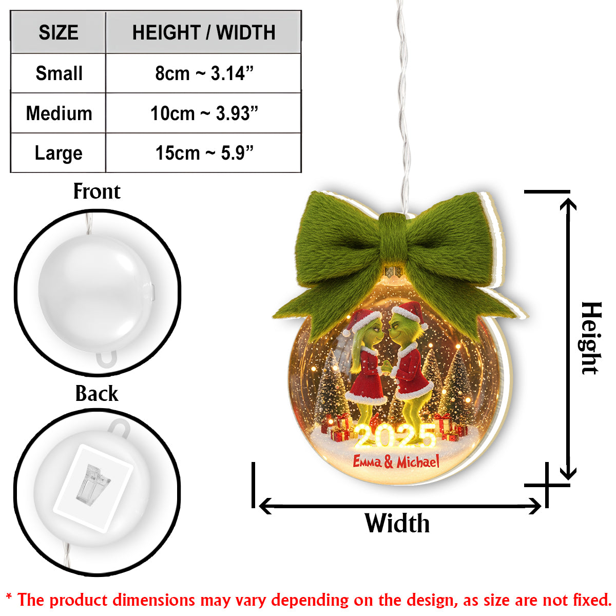 You & Me We Got This - Personalized Stole Christmas LED Light Ornament