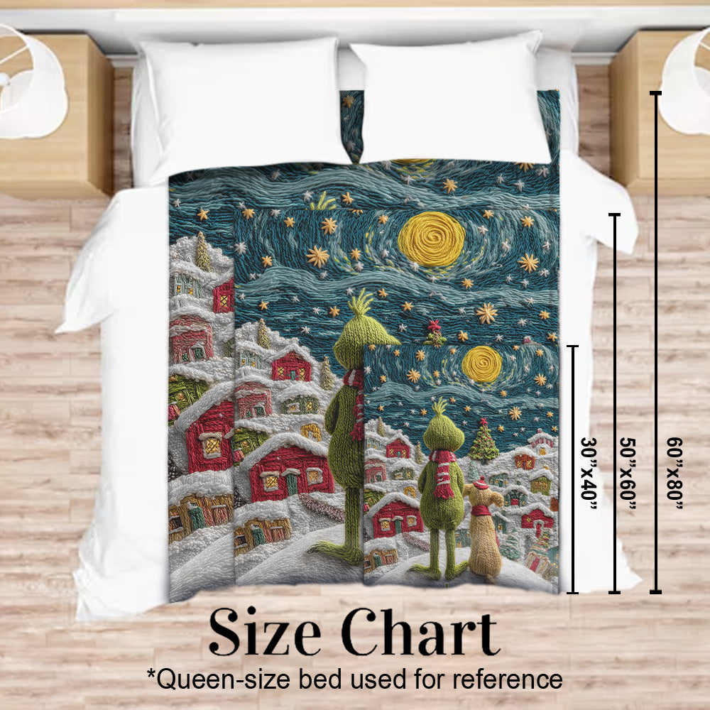 Merry Greenmas - Personalized Stole Christmas Blanket