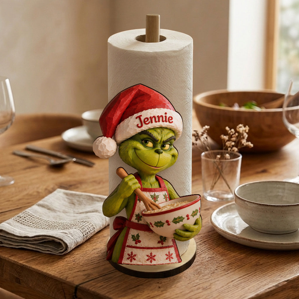 Merry Grinchfmas - Personalized Stole Christmas Paper Towel Stand