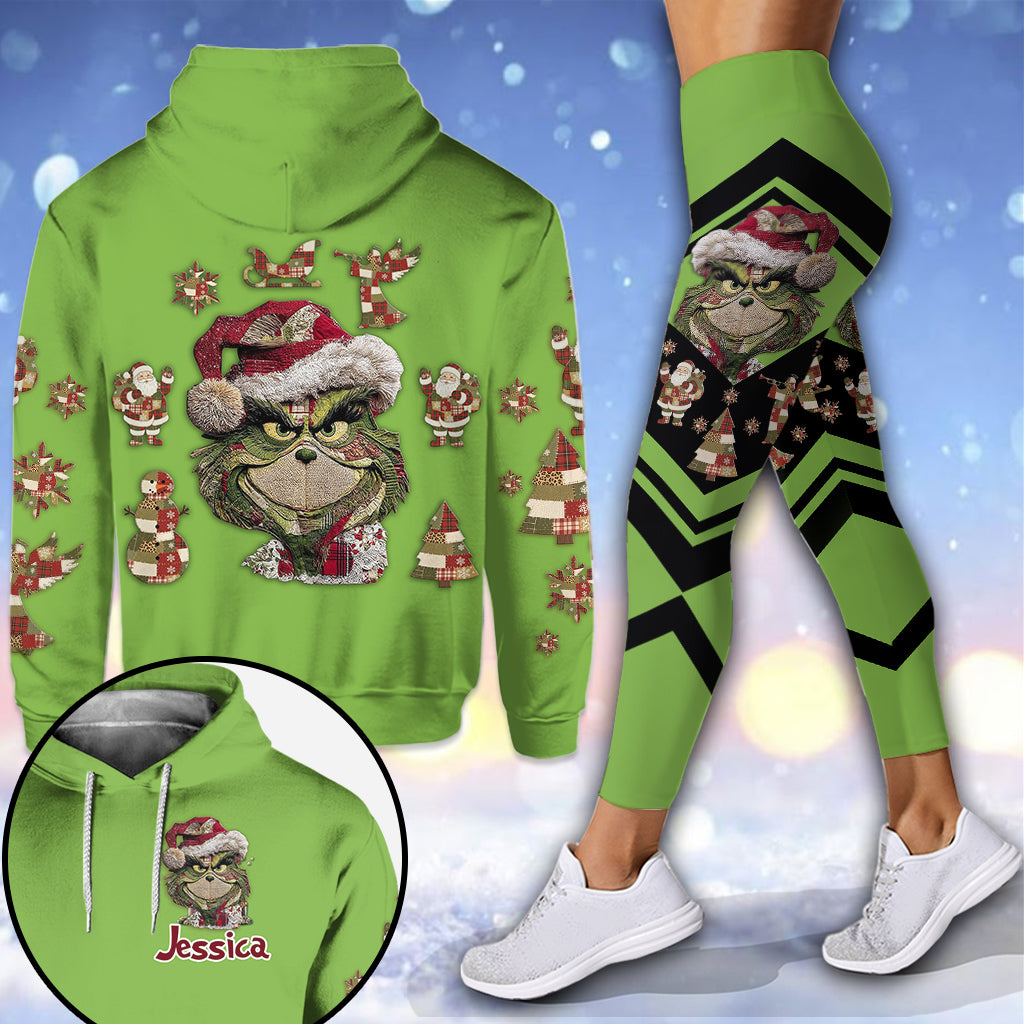 Green Patch - Personalized Stole Christmas Hoodie and Leggings