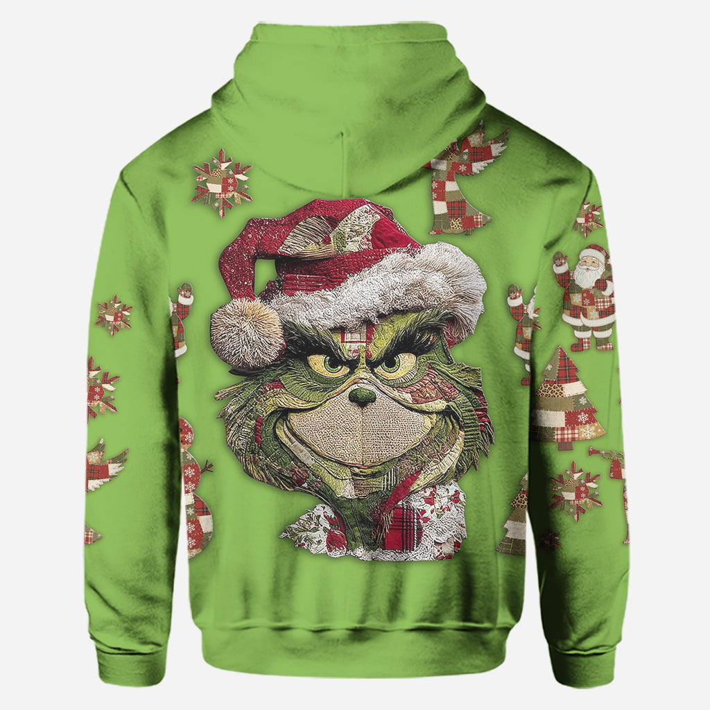 Green Patch - Personalized Stole Christmas Hoodie and Leggings