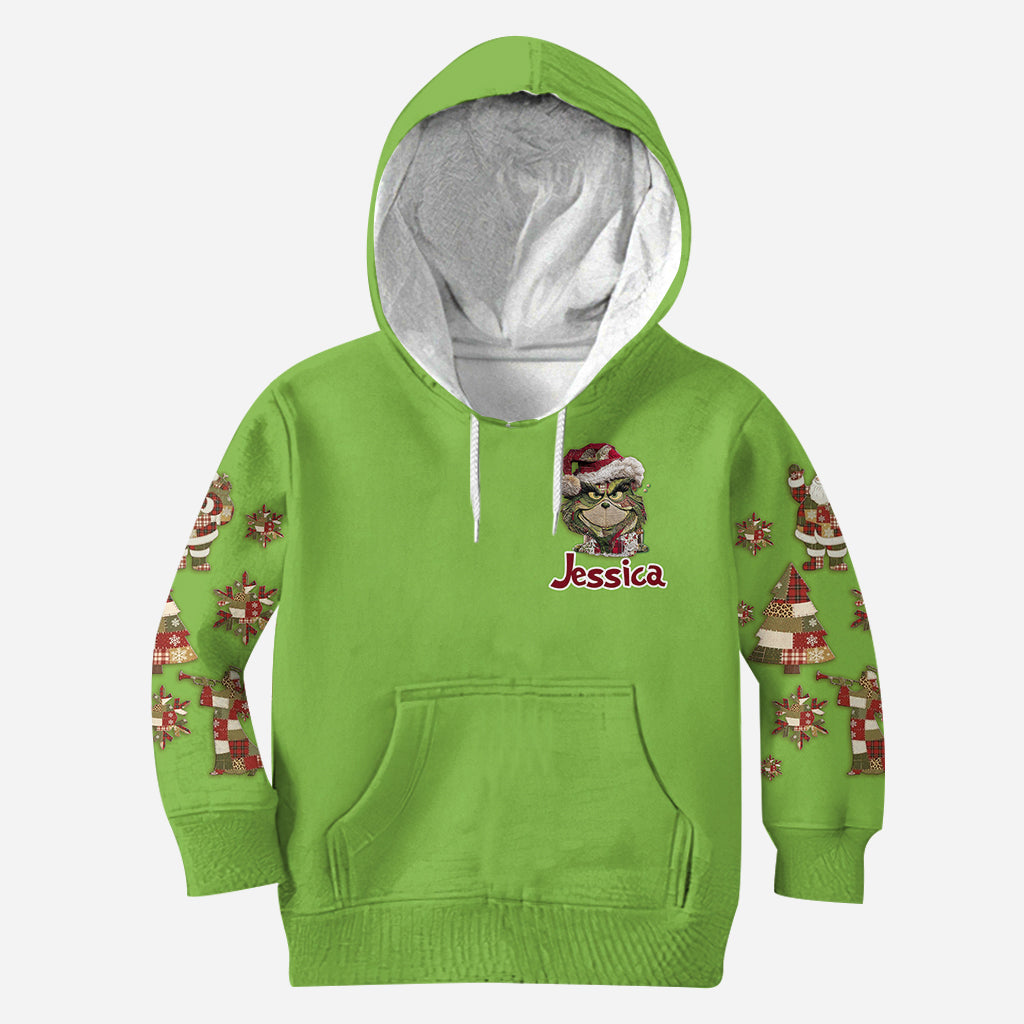 Green Patch - Personalized Stole Christmas Hoodie and Leggings