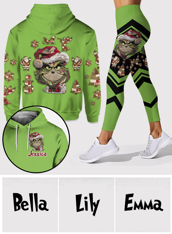 Green Patch - Personalized Stole Christmas Hoodie and Leggings