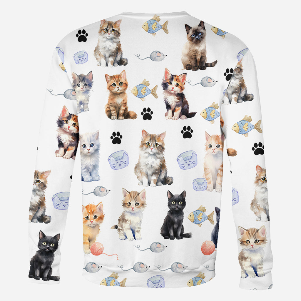 La vie est plus belle avec des chats - T-shirt personnalisé avec un motif chat.