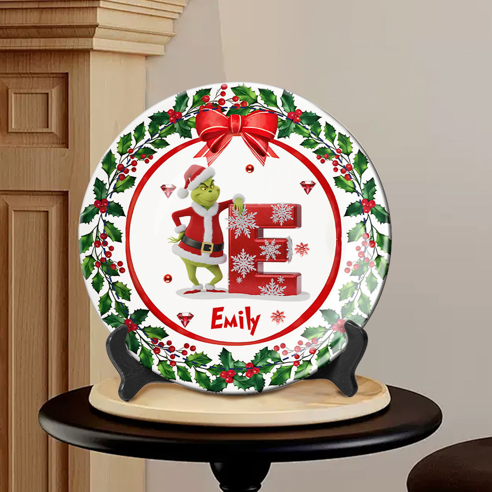Merry Christmas - Personalized Stole Christmas Ceramic Round Plate