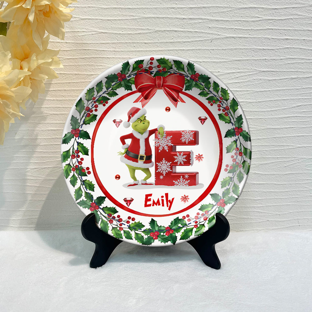 Merry Christmas - Personalized Stole Christmas Ceramic Round Plate