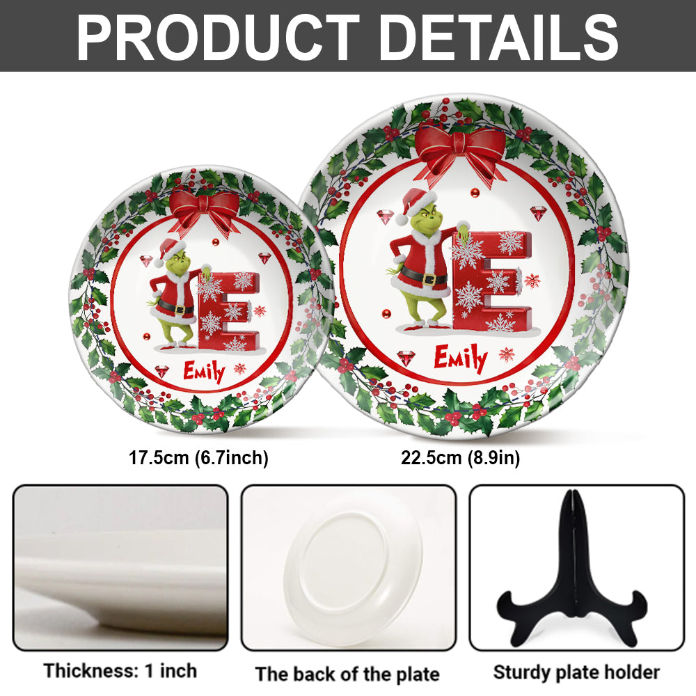 Merry Christmas - Personalized Stole Christmas Ceramic Round Plate