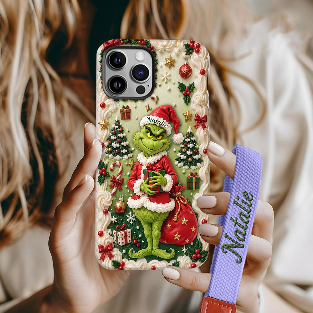 Merry Xmas - Personalized Stole Christmas Phone Case & Embroidered Lanyard