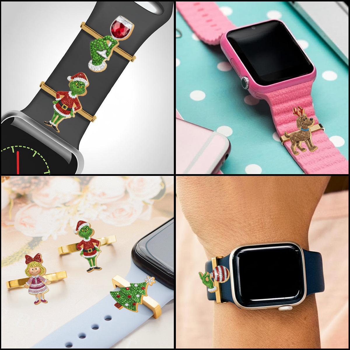 Joyeux Noël - Étole de Noël personnalisée pour femme - Montre-bracelet 