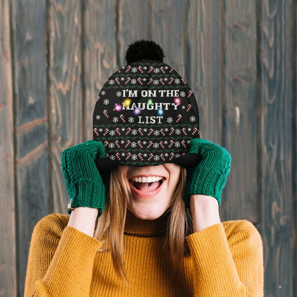 Je suis sur la liste des vilains - Bonnet de Noël personnalisé Magical Mouse - Dessin animé - Souris magique