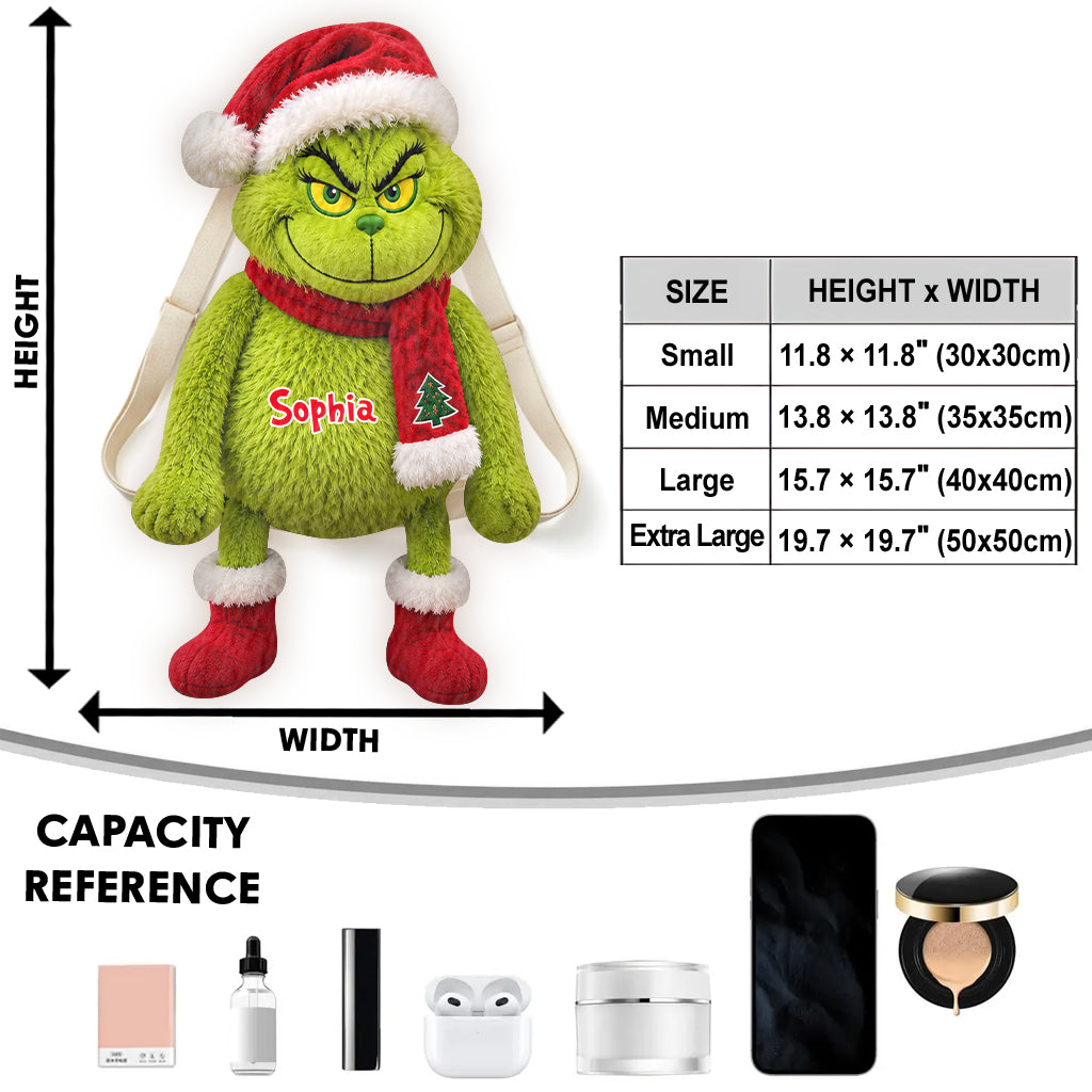 Funny Christmas - Personalized Stole Christmas Plush Backpack