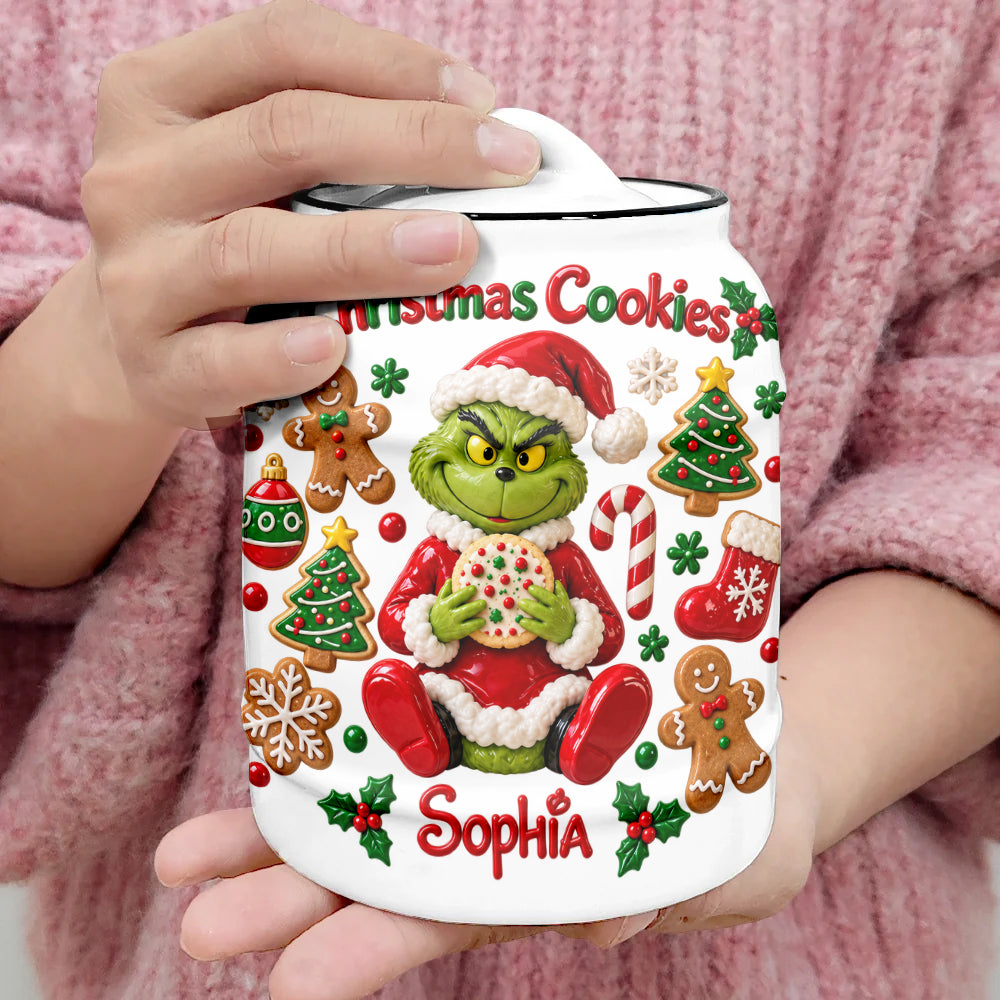Merry Christmas - Personalized Stole Christmas Cookie Jar