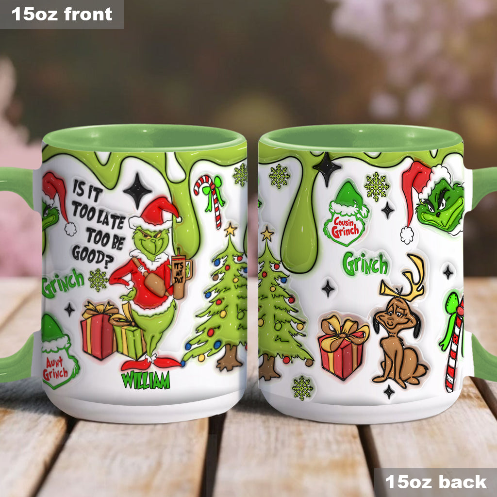 Est-il trop tard pour être sage ? - Mug décoratif de Noël personnalisé avec étole