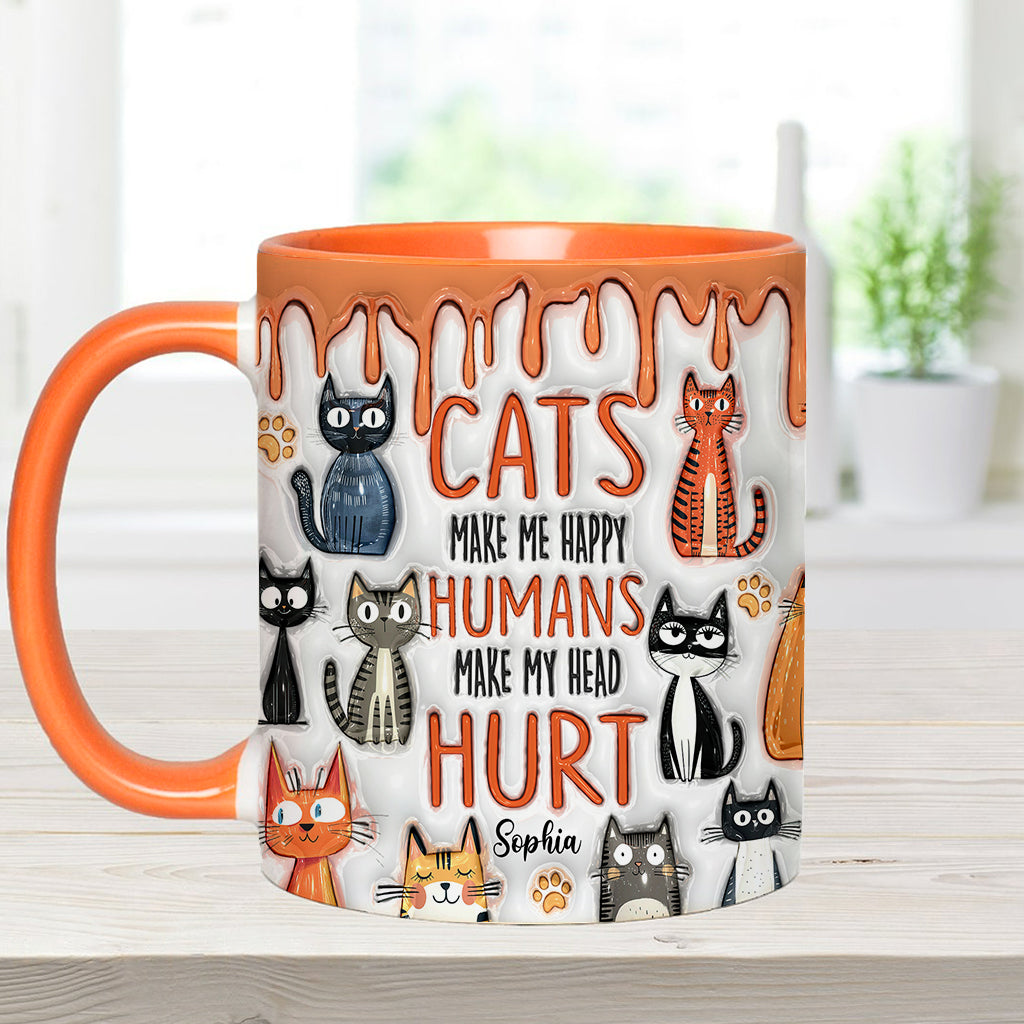 Les chats me rendent heureuse - Mug personnalisé à motif chat