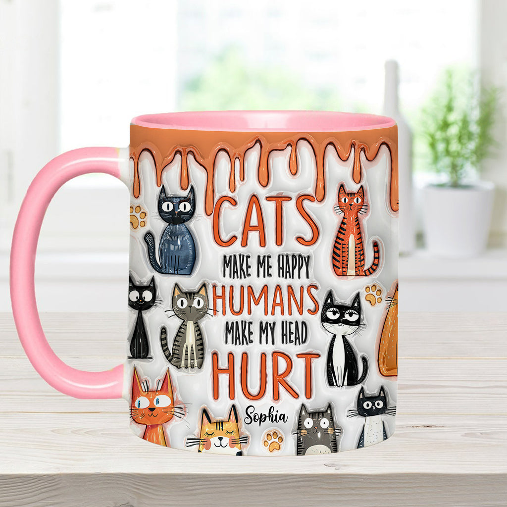 Les chats me rendent heureuse - Mug personnalisé à motif chat