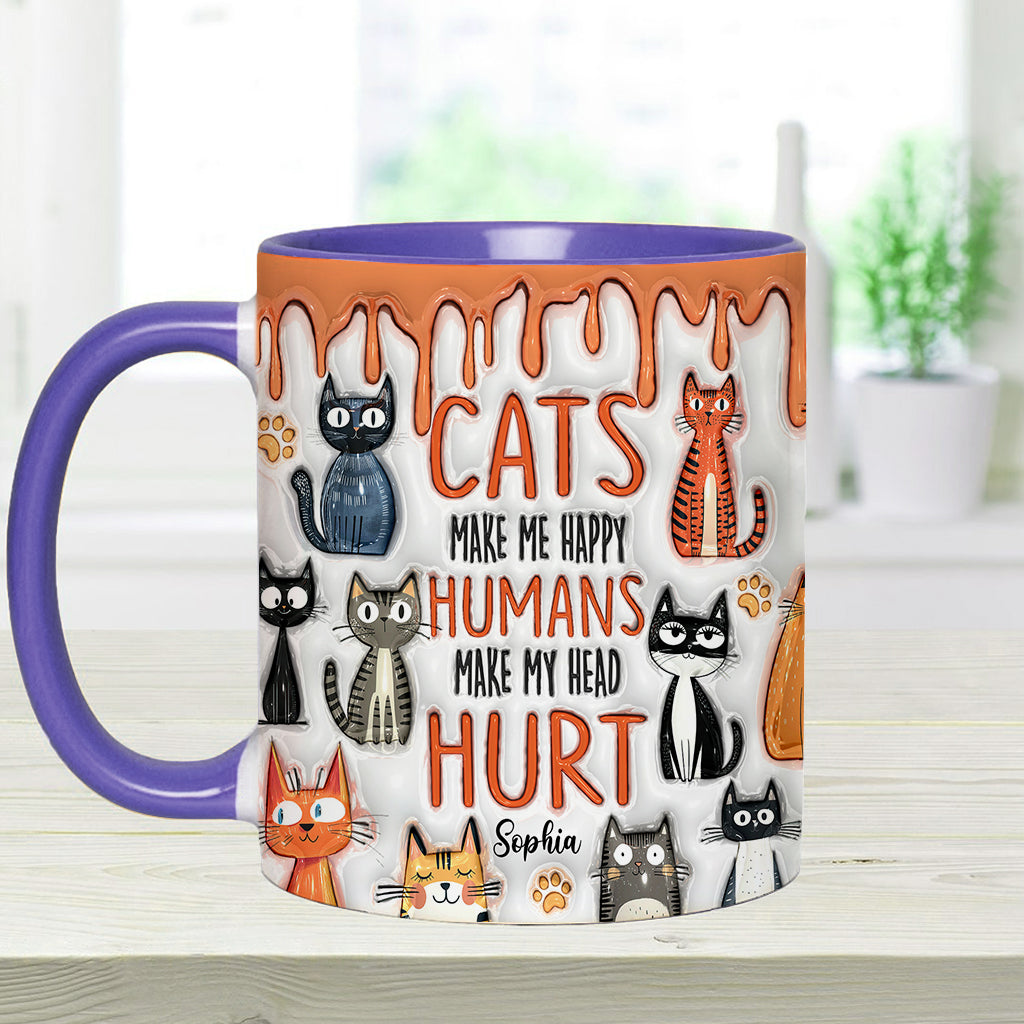Les chats me rendent heureuse - Mug personnalisé à motif chat