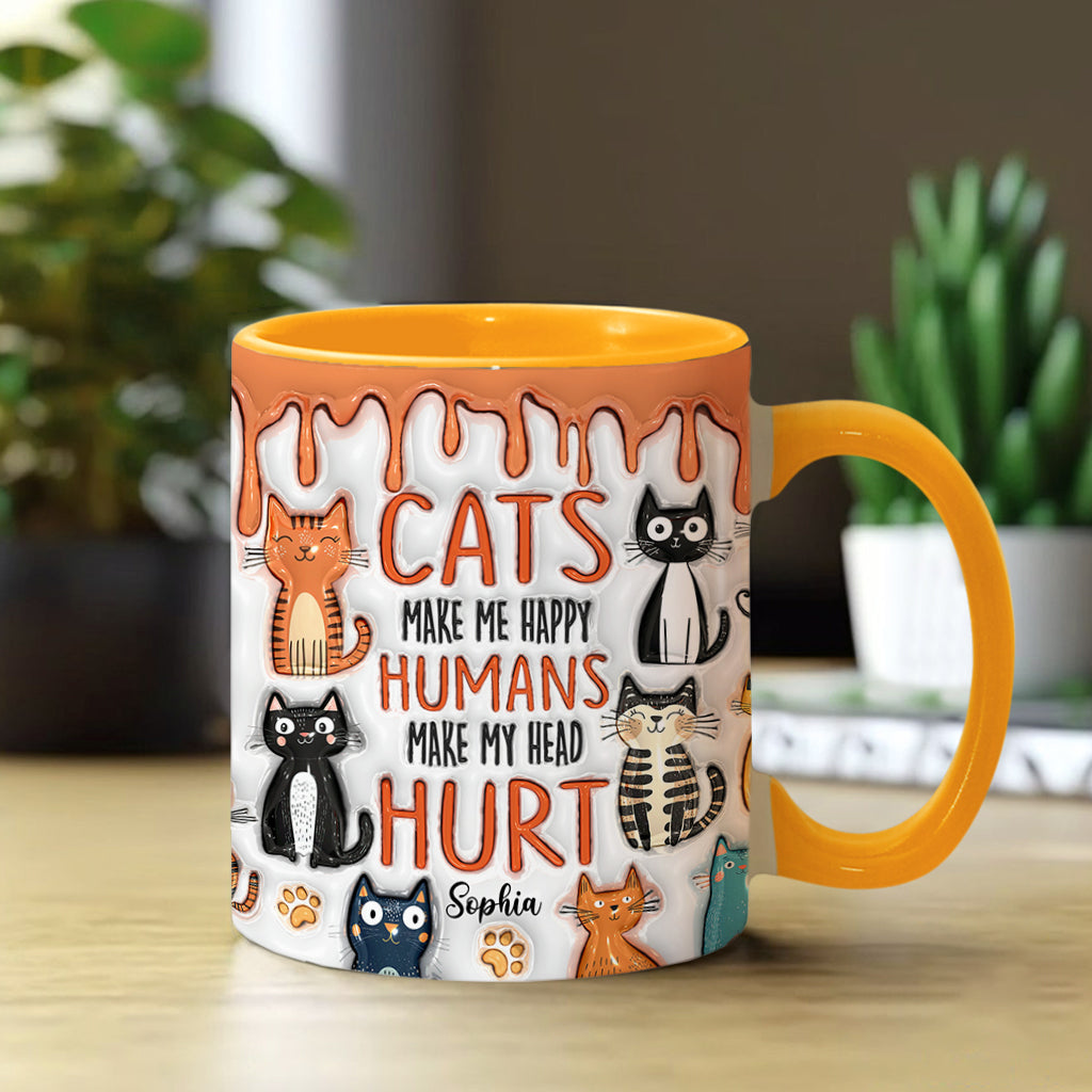 Les chats me rendent heureuse - Mug personnalisé à motif chat