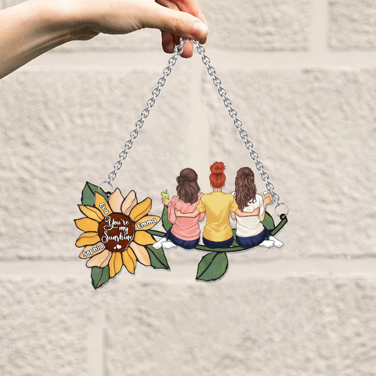 Tu es mon rayon de soleil - Attrape-soleil personnalisé à suspendre à la fenêtre pour ma meilleure amie 