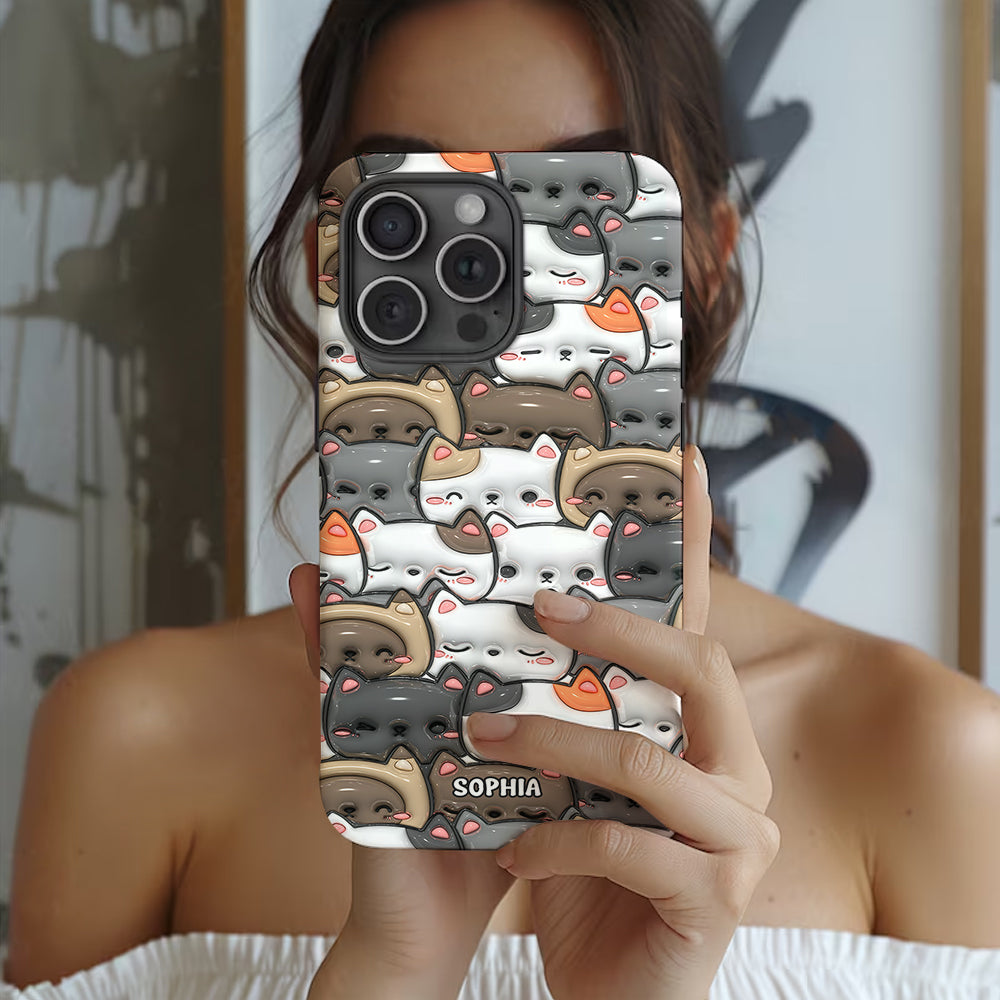 Oui, j'ai besoin de tous ces chats ! - Coque de téléphone personnalisée avec imprimé chat intégral