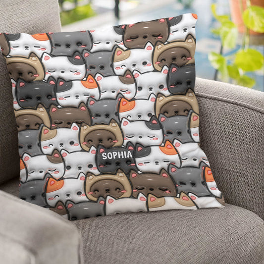 Oui, j'ai besoin de tous ces chats - Coussin décoratif personnalisé pour chats