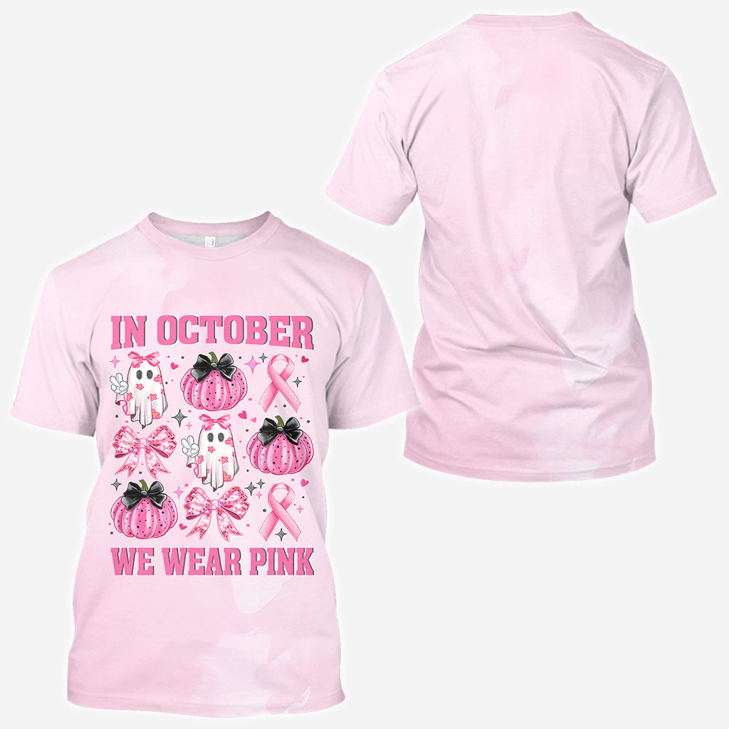 In October We Wear Pink - Personalized Breast Cancer Awareness All Over Shirt