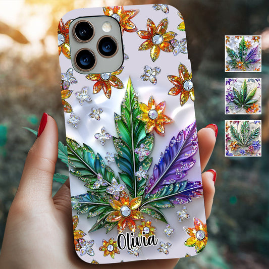 Belle feuille - Coque de téléphone personnalisée avec motif cannabis