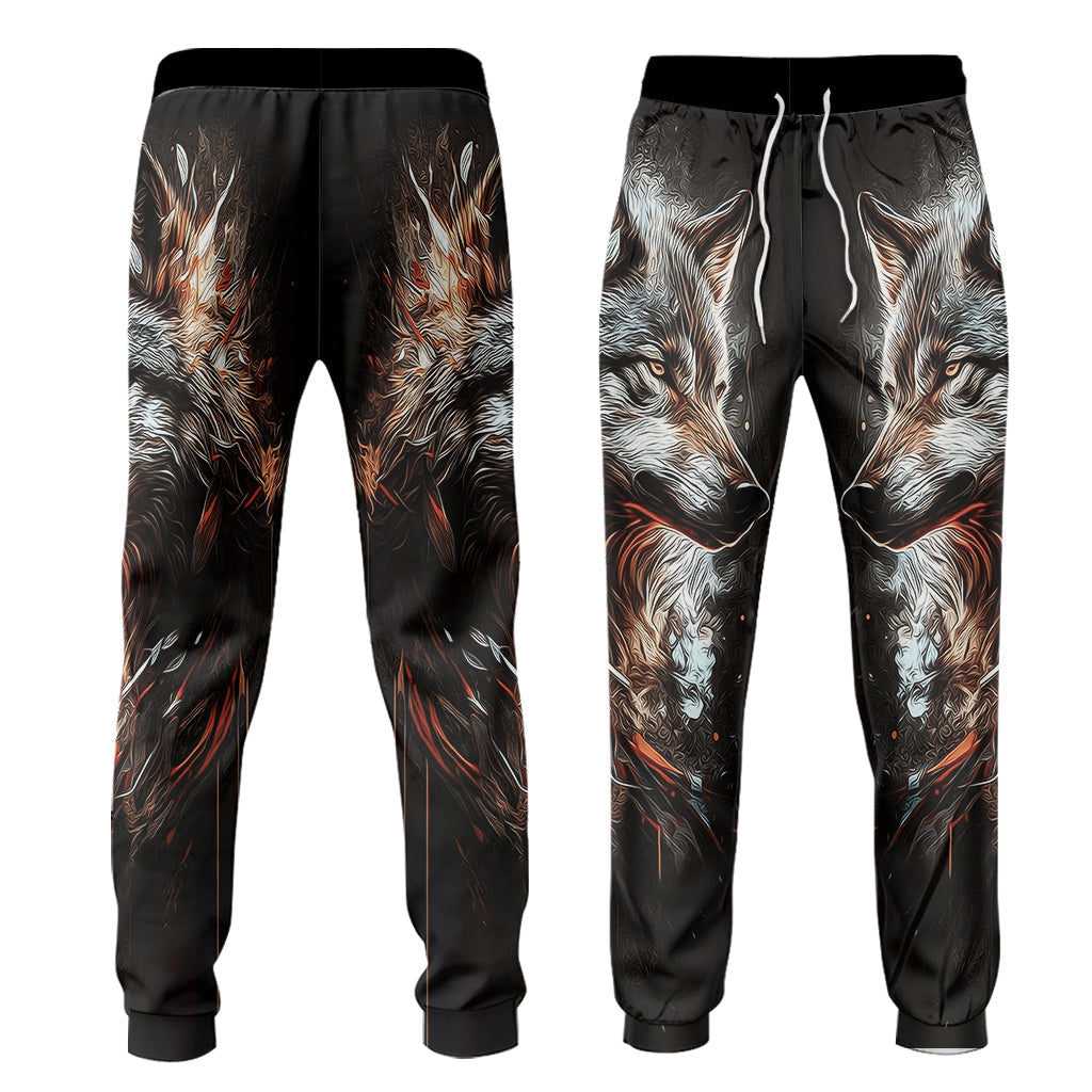 Strong Wolf - Personalized Wolf Hoodie and Sweatpants